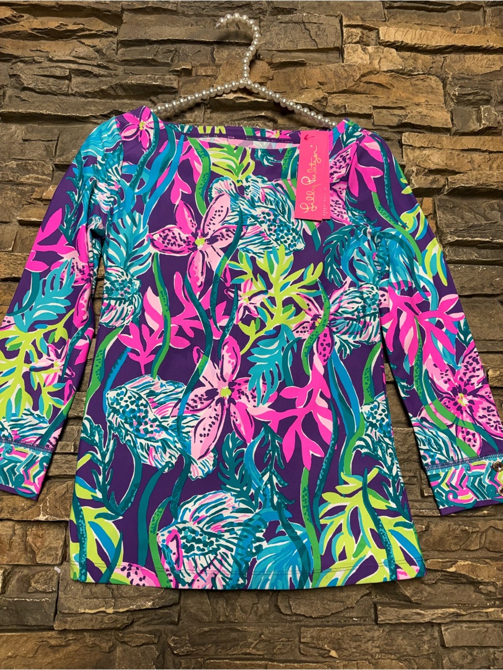 Lilly Pulitzer Chilly Lilly Top XXS Pullover NWT Moisture Wick UPF50+ Summer